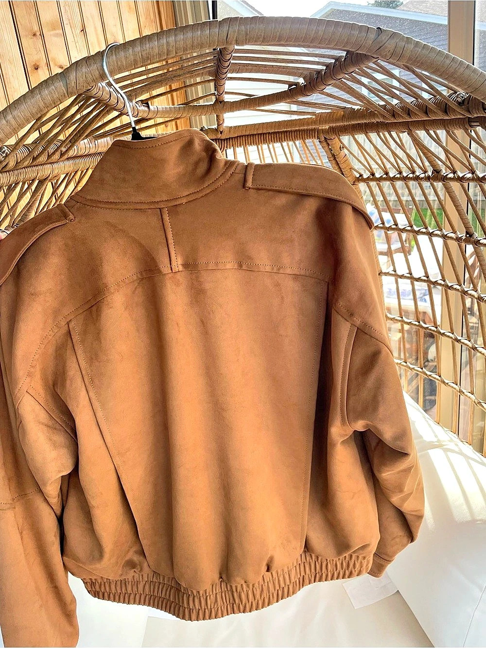 Abercrombie & Fitch Suede Mockneck Jacket Size XS NWT - Picture 5 of 6